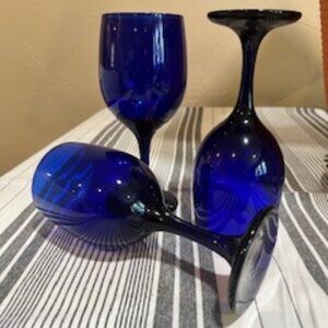 Cobalt stemware